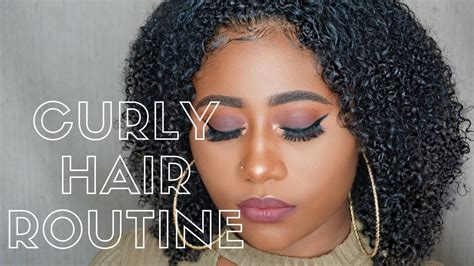 Curly Hair Routine Defined Curls Youtube