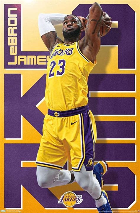 Lebron James Two Hand Slam Los Angeles Lakers Official Nba Poster