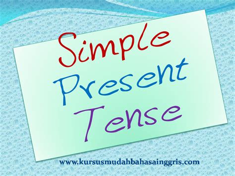Contoh Kalimat Dalam Bentuk Simple Present Tense Belajar Bahasa