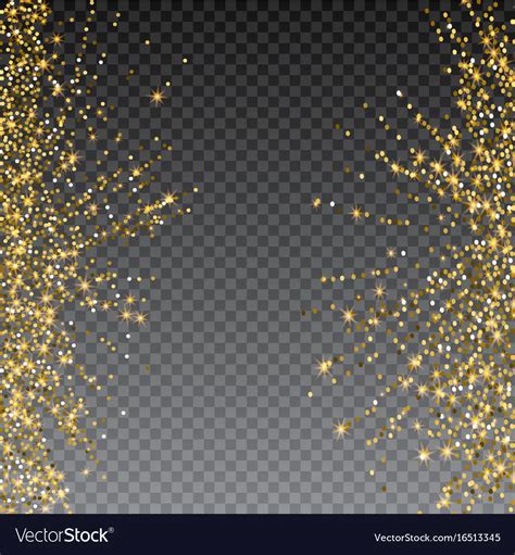 Festive Explosion Of Confetti Gold Glitter Vector Image