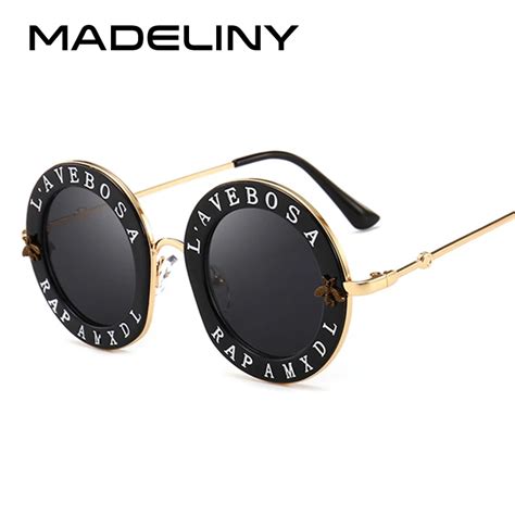 Buy Madeliny Fashion Retro Round Sunglasses English