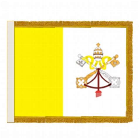 Papal Flag With Fringe For Indoor Use 100 Usa Made