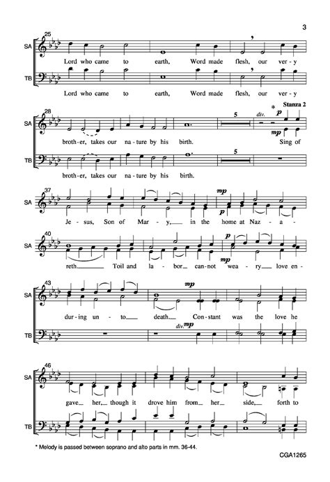 Sing Of Mary Pure And Lowly By Skinner Chavez Me Jw Pepper Sheet Music