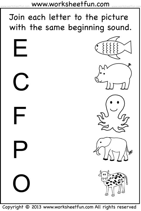 Preschool Printable Worksheets