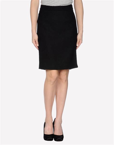 Lyst Boutique Moschino Ruched Stretchsilk Pencil Skirt In Black