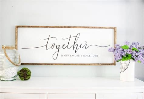 Buy Custom Bedroom Signs Framed White Together Is Our Favorite Place To