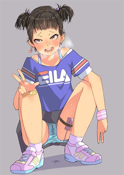 Ibuibu Gakogako Original Highres 1girl Bandaid Bandaid On Knee