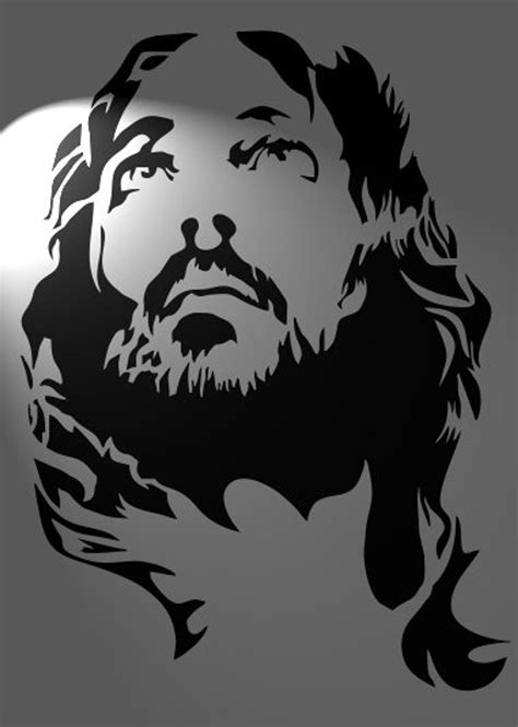 Jesus Face Stencil