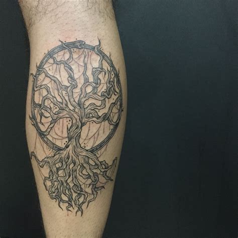Tree Of Life And Ouroboros Ouroboros Tattoo Norse Tattoo Celtic