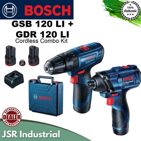 Bosch Gsb 120 Li Gdr 120 Li Combo Kit Set Cordless Drill Driver Jsr