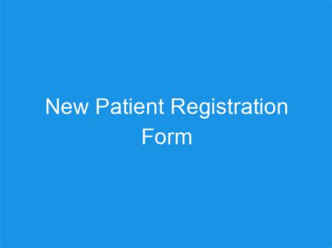 New Patient Registration Form Imperial Medical Practice