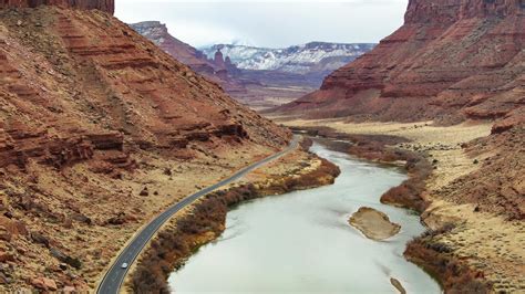 the colorado river near moab utah r drones