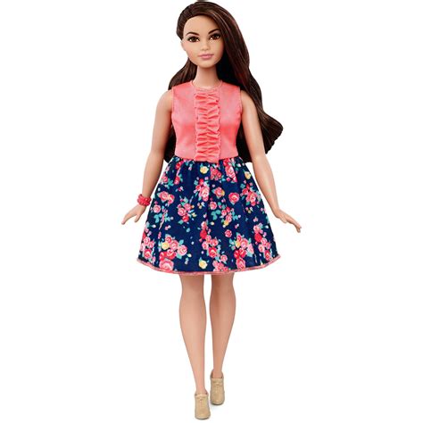 Barbie Fashionistas Doll Curvy Body Type Wearing Floral Romper The