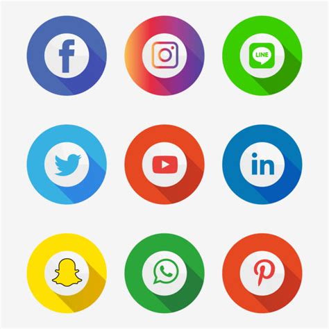 Set Social Media Vector Design Images Social Media Icons Set Logo