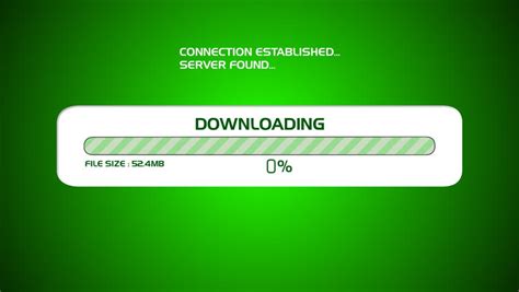 Downloading And Uploading Process Animation With Percentage Green
