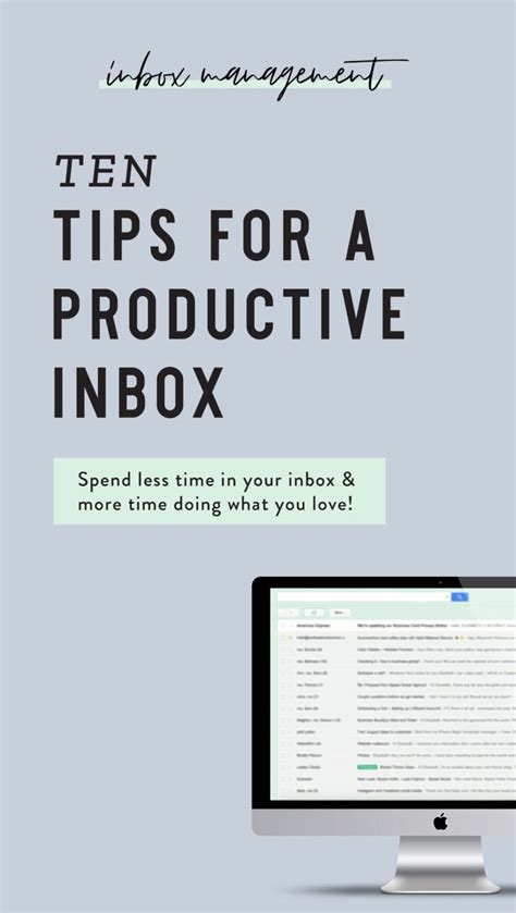 10 Tips For A Productive Email Inbox Managing Your Inbox 101