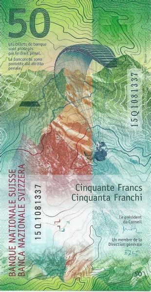 50 Swiss Francs Banknote 9th Series Foreign Currency