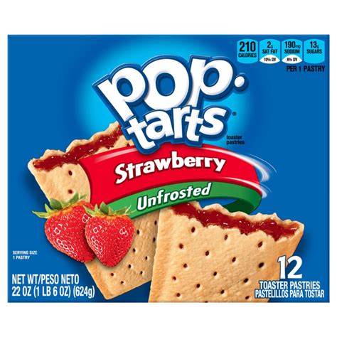 Save On Pop Tarts Toaster Pastries Unfrosted Strawberry 12 Ct Order Online Delivery Food Lion