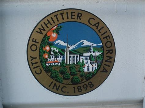 Whittier City Logo Whittier Whittier California City Logo