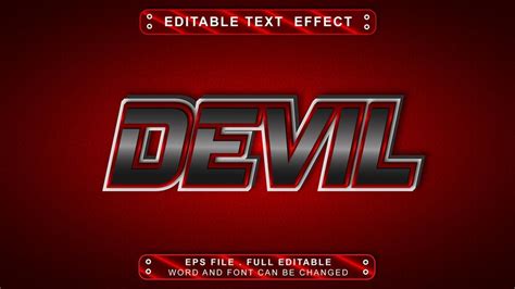 Premium Vector Devil Text Effect Full Editable