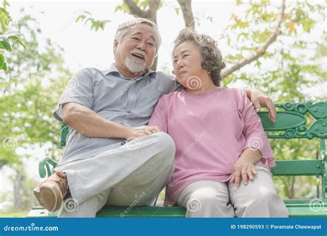 Happy Elderly Couple With Lifestyle After Retiree Concept Lovely Asian