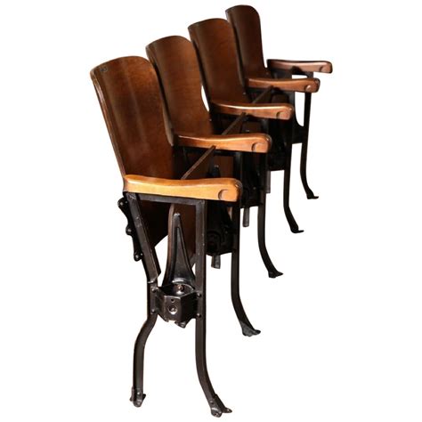 The most common theater chairs material is ceramic. Original Vintage Theater Seats at 1stdibs