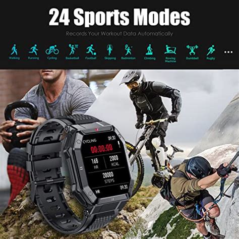 Military Smart Watch For Men With Call Answer Make Outdoor Tactical Sports Watch Rugged 1 85