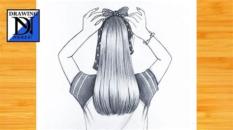 How To Draw A Girl Ponytail Hairstyle Step By Step Pencil Sketch