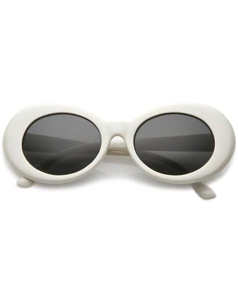 Bold Retro Oval Mod Thick Frame Sunglasses Clout Goggles With Round