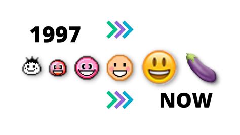 Evolution Of Emojis 1997 2022 Youtube