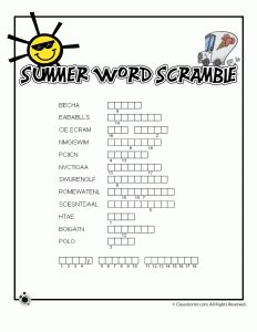 French summer & vacation words. Summer Word Searches and Summer Word Puzzles | Woo! Jr ...