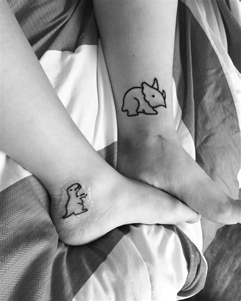 Sisters Tattoos Dinosaur Tinytattoo Cute Love Tattoo Dinosaurtattoo Dinosaur Tattoos