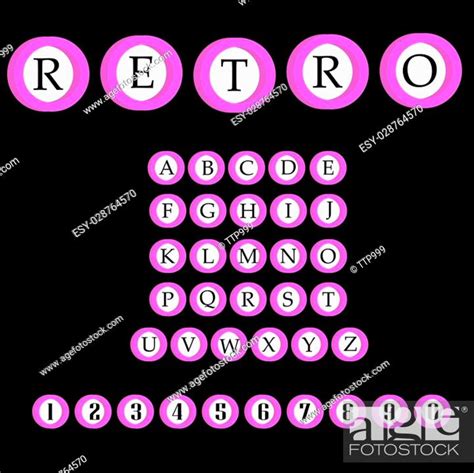 Retro Alphabet Vector Font Abc Letters Stock Vector Vector And Low