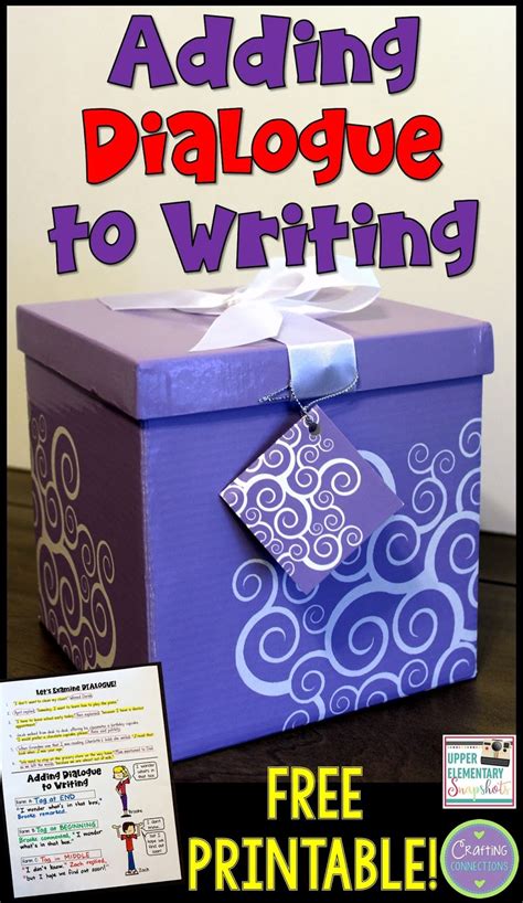 Other than having fun, you would do. Adding Dialogue to Writing: A Free Lesson | Upper Elementary Snapshots