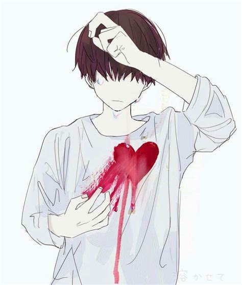 Crying Alone Broken Heart Anime Boy Pic Dome