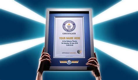 Here you will find all the information you need to help you through the process of setting or breaking a record. Records | Guinness World Records