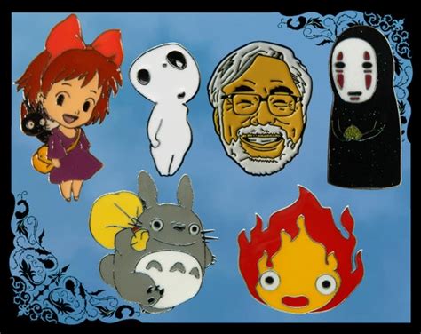 Studio Ghibli Metal And Enamel Pins Pin Badges Miyazaki Etsy