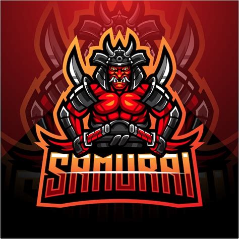 Premium Vector Samurai Warrior Esport Mascot Logo Design