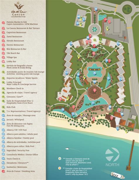Resort Map Villa Del Palmar Cancun Beach Resort And Spa Cancun Mexico