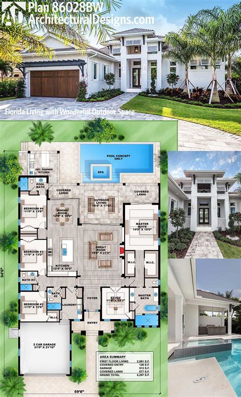 Architectural Designs 4 Bed Modern Southern House Plan 86028bw Looks