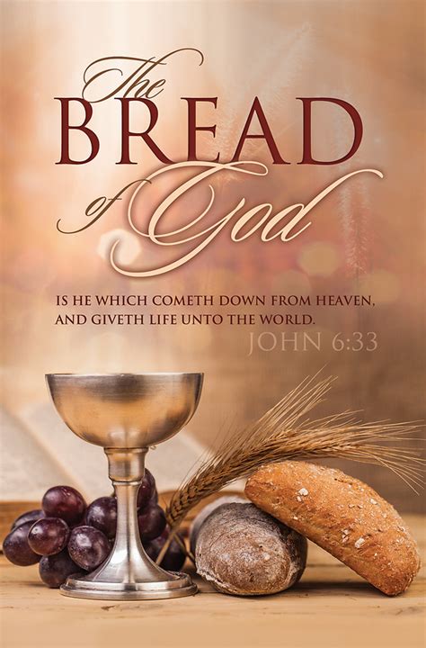 Free Printable Communion Bulletin Covers Bread Of God Giveth Life