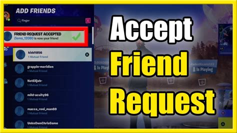 How To Accept Friend Request In Fortnite Fast Method Youtube