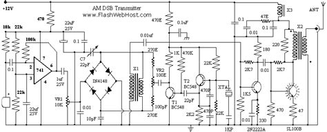 Am Transmitter Double Side Band ~circuit Diagram