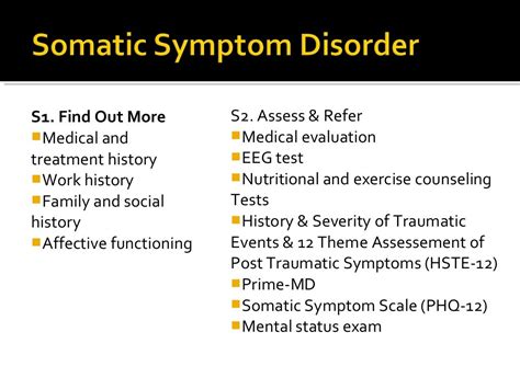 Somatic Symptom And Related Disorders For Ncmhce Study