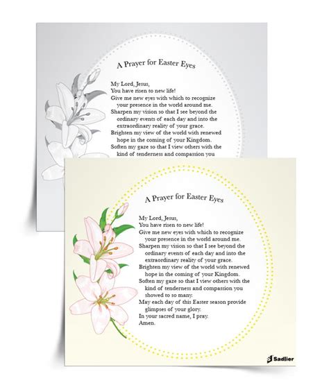 25 best ideas about dinner prayer on pinterest. Reproducible Prayer Cards: Prayer for Easter Eyes ...