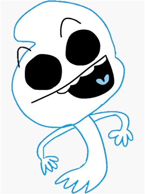 Goofball The Goofy Cartoon Ghost Sticker For Sale By Joshkomisarcik Redbubble