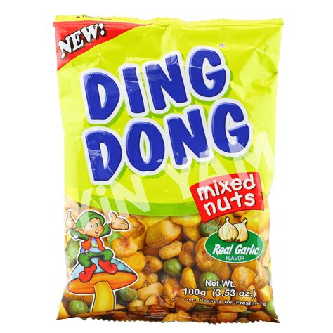ding dong mixed nuts real garlic 100g — yin yam food and beverage company