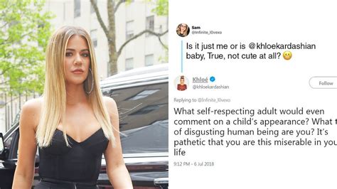 Khloé Kardashian Hits Back At Fan Saying True Is “not Cute” Allure