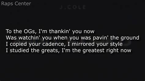 J Cole Middle Child Lyrics Youtube