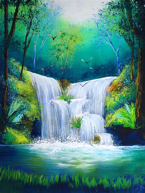 Buy Waterfall And Greenery By Community Artists Group Rs 5890 Code